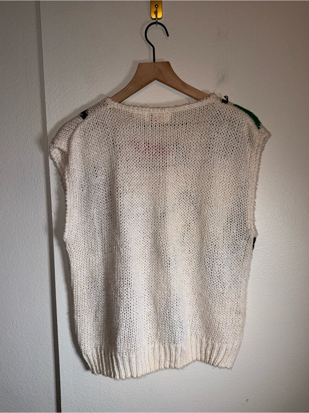 VINTAGE COLLECTION PLUS chunky knit sleeveless grandma core gold sweater 22 - Picture 3 of 3